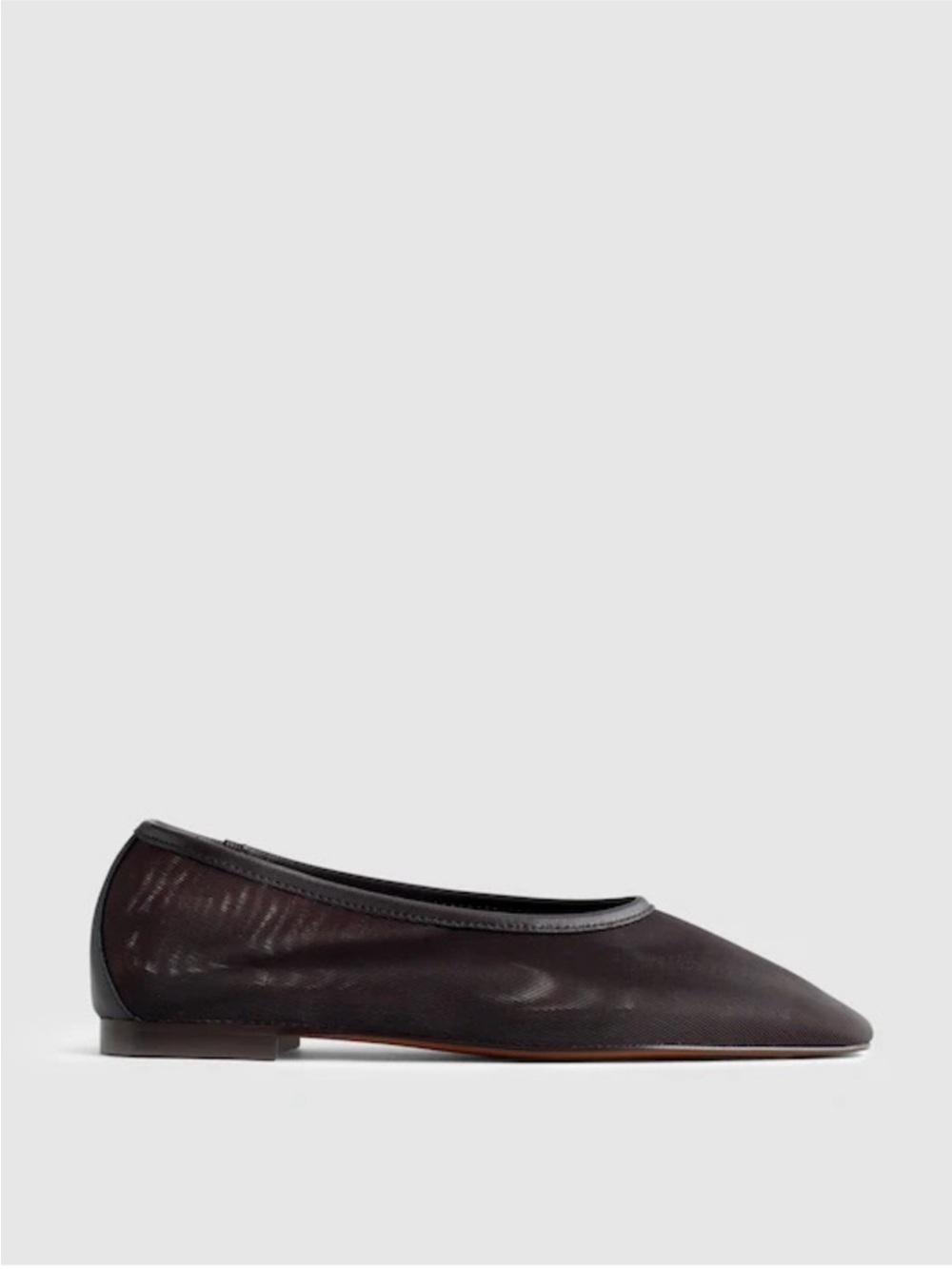 Madewell The Mylie Ballet Flat in Dark Carob Brown Mesh Size 6.5 NWOB